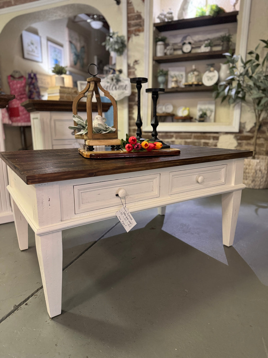 Richmond Coffee Table With Drawers ( White )